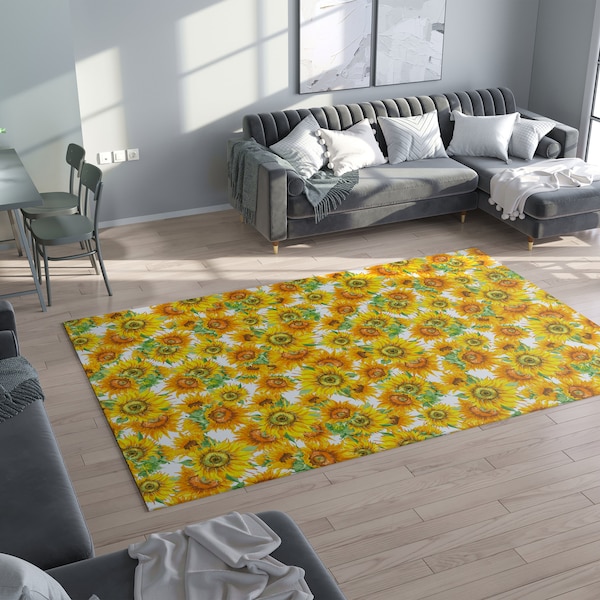 Sunflower Rug 4x6 Etsy