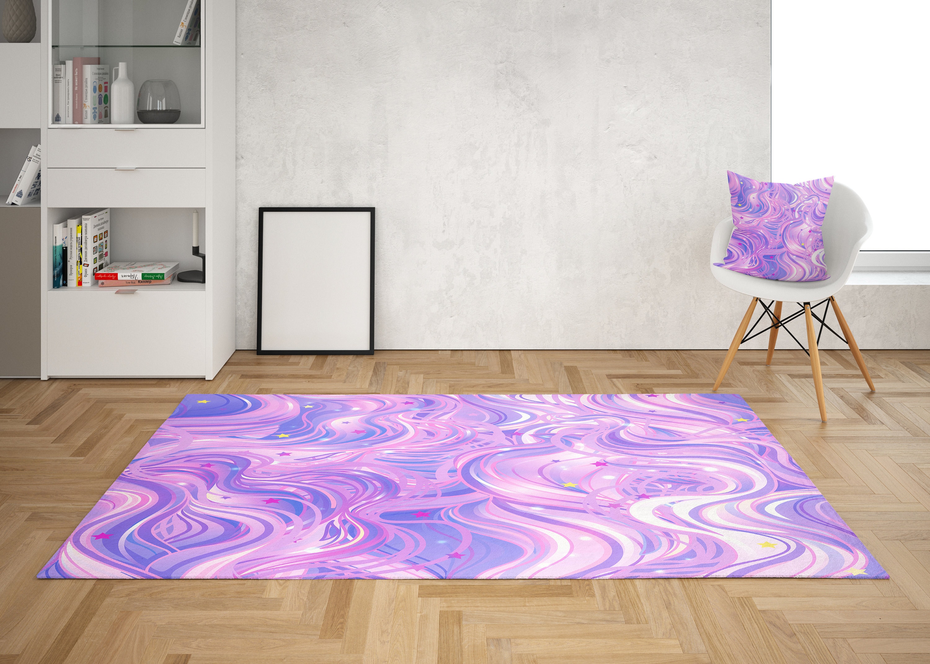 Pink & Purple Rug Princess Rug girly Rug girls Floor Rug Pink Etsy