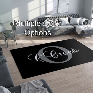 Custom Monogram Rug letter personalised rug name personalized floor matt customized rugs