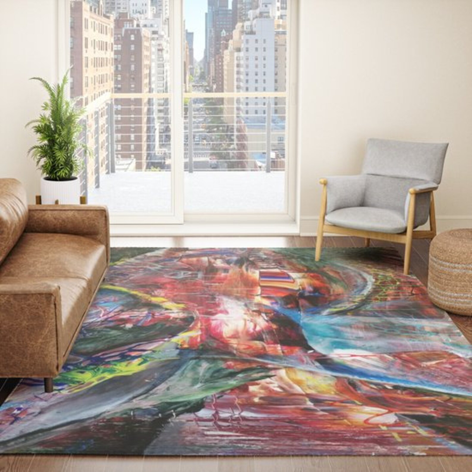 Abstract Art Rug Colorful Rugs Psychedelic Rugs Psychadelic Etsy