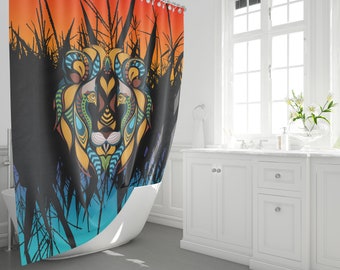 The Circus Strong Man 3D Shower Curtain Waterproof Fabric Bathroom Decoration 
