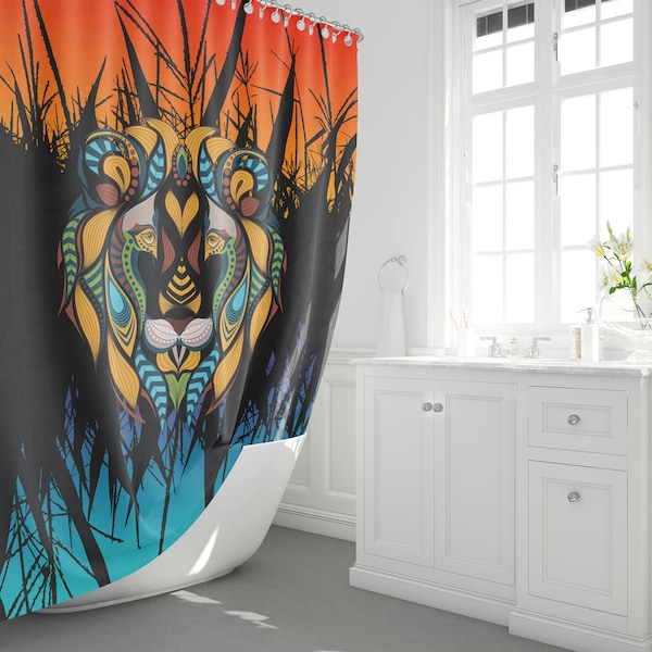 African Shower Curtain Etsy