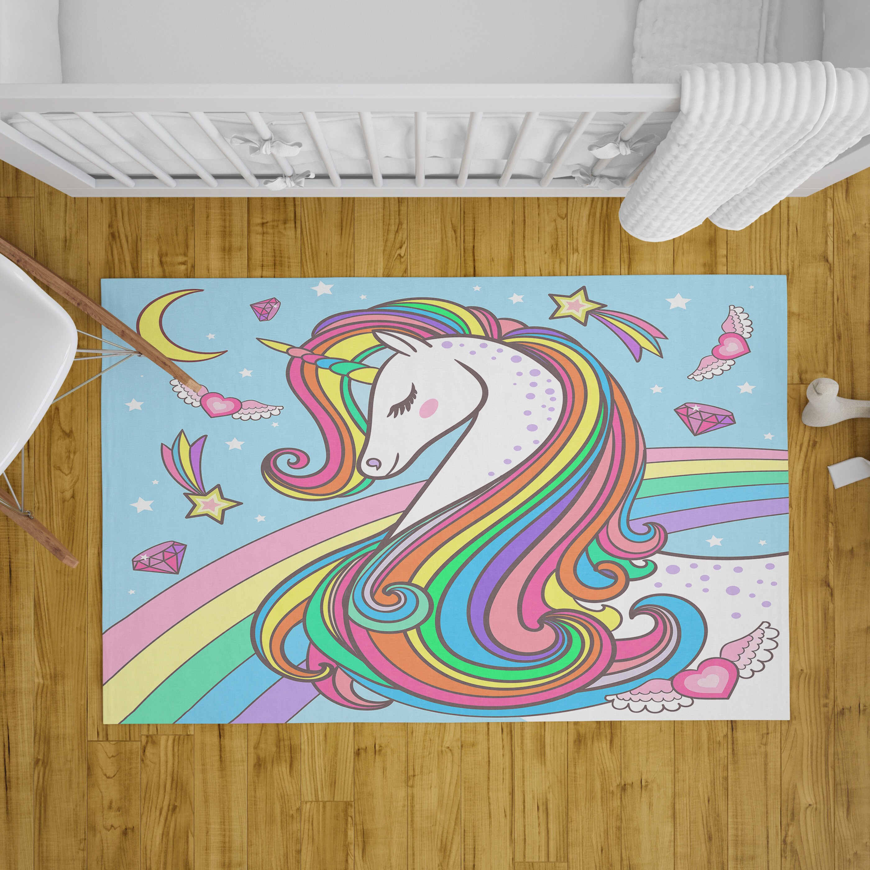 Unicorn Rug Rainbow Rug Unicorn Rug Unicorn Floor Rug Rainbow Etsy