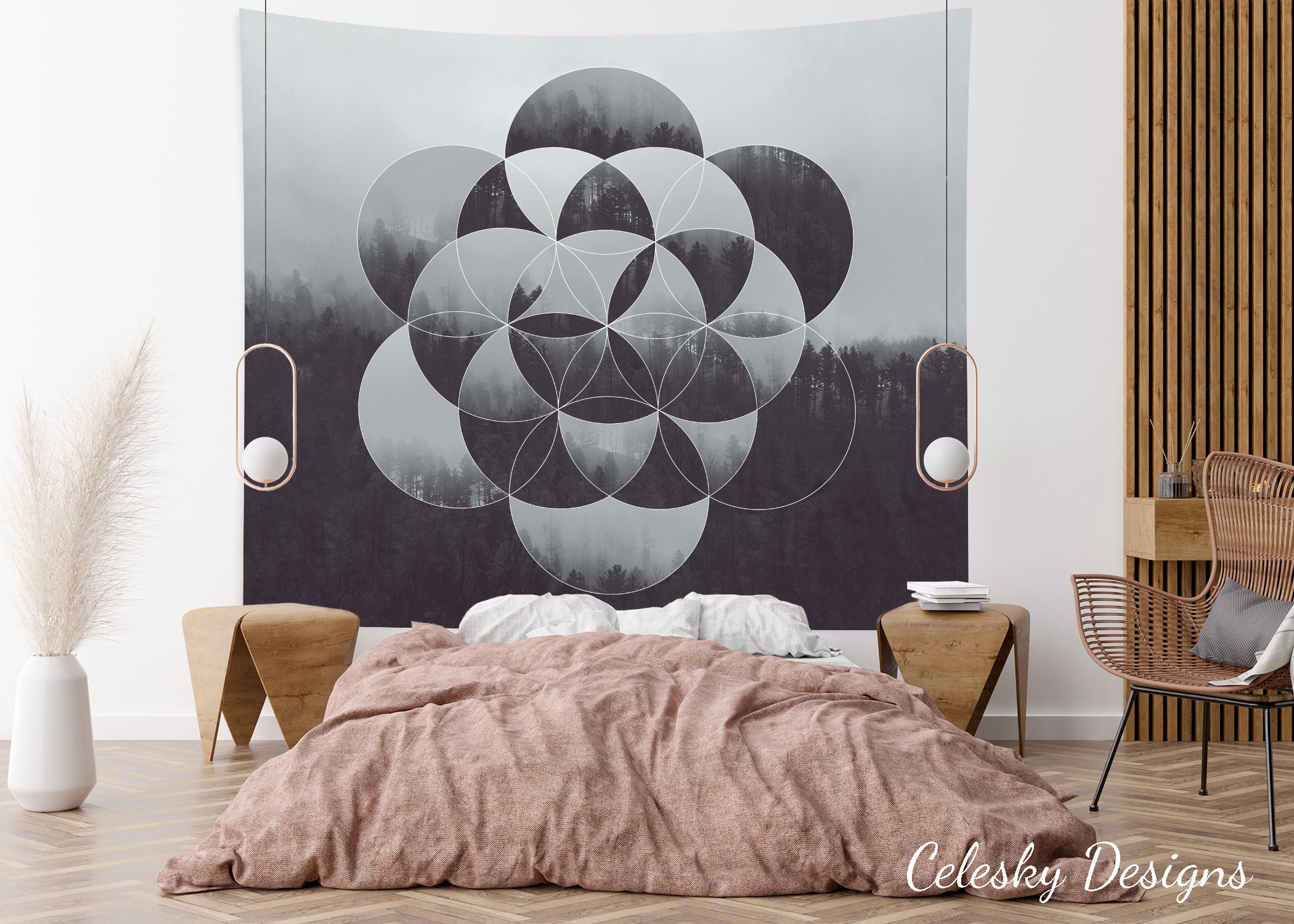 Grey Tapestry Etsy Canada