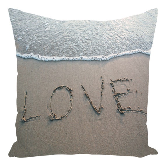 Beach Pillow Love Ocean Pillows Love Pillow Beige Pillows Cheap Gifts Pillows for Couch Ocean Decor Beige Pillow off White Pillows Etsy UK