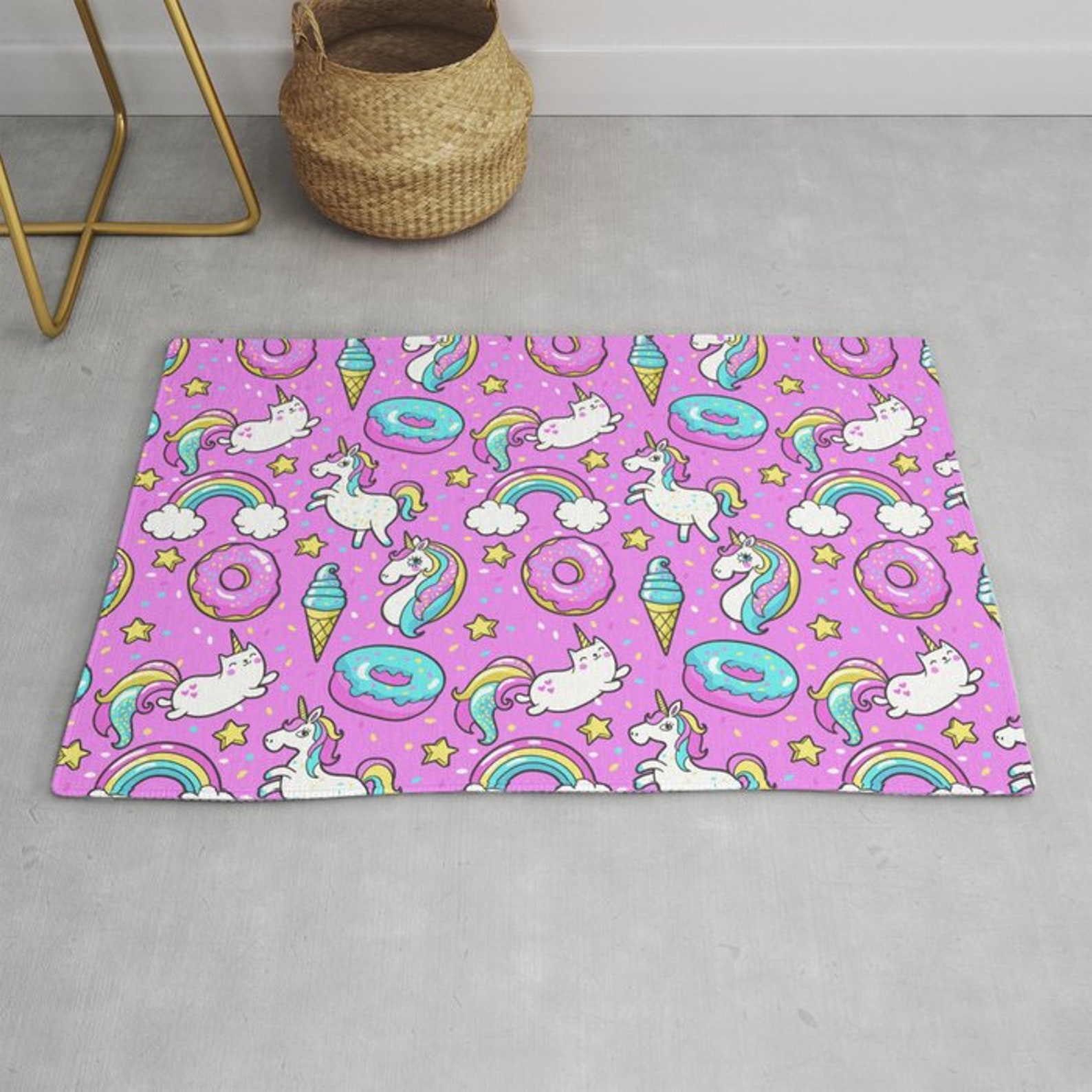Unicorn Rug Caticorn Rug Unicorns Rug Unicorn Floor Rug Etsy