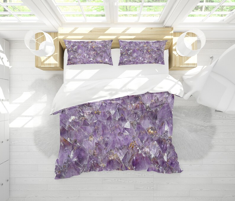 Super Kingsize Crystal Amethyst Duvet Cover Set Bedding Sets