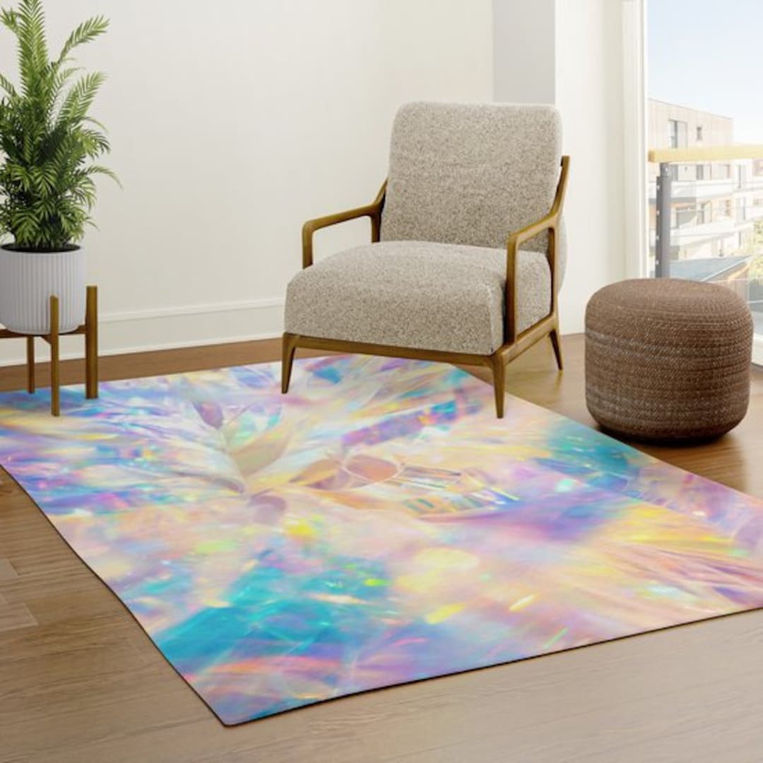 Fairy Blue Rug Fairy Rug Princess Rug Colorful Rug Rainbow Floor Rug Pink Mat Girly ...