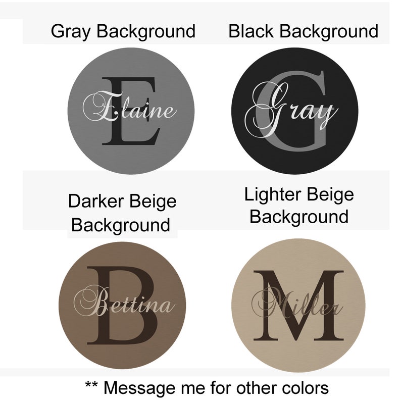 Custom Monogram Round Rug 5ft Letter Personalised Rug Name Personalized ...