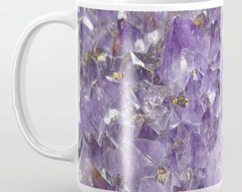 Taza de cristal de amatista, regalo de sanación espiritual