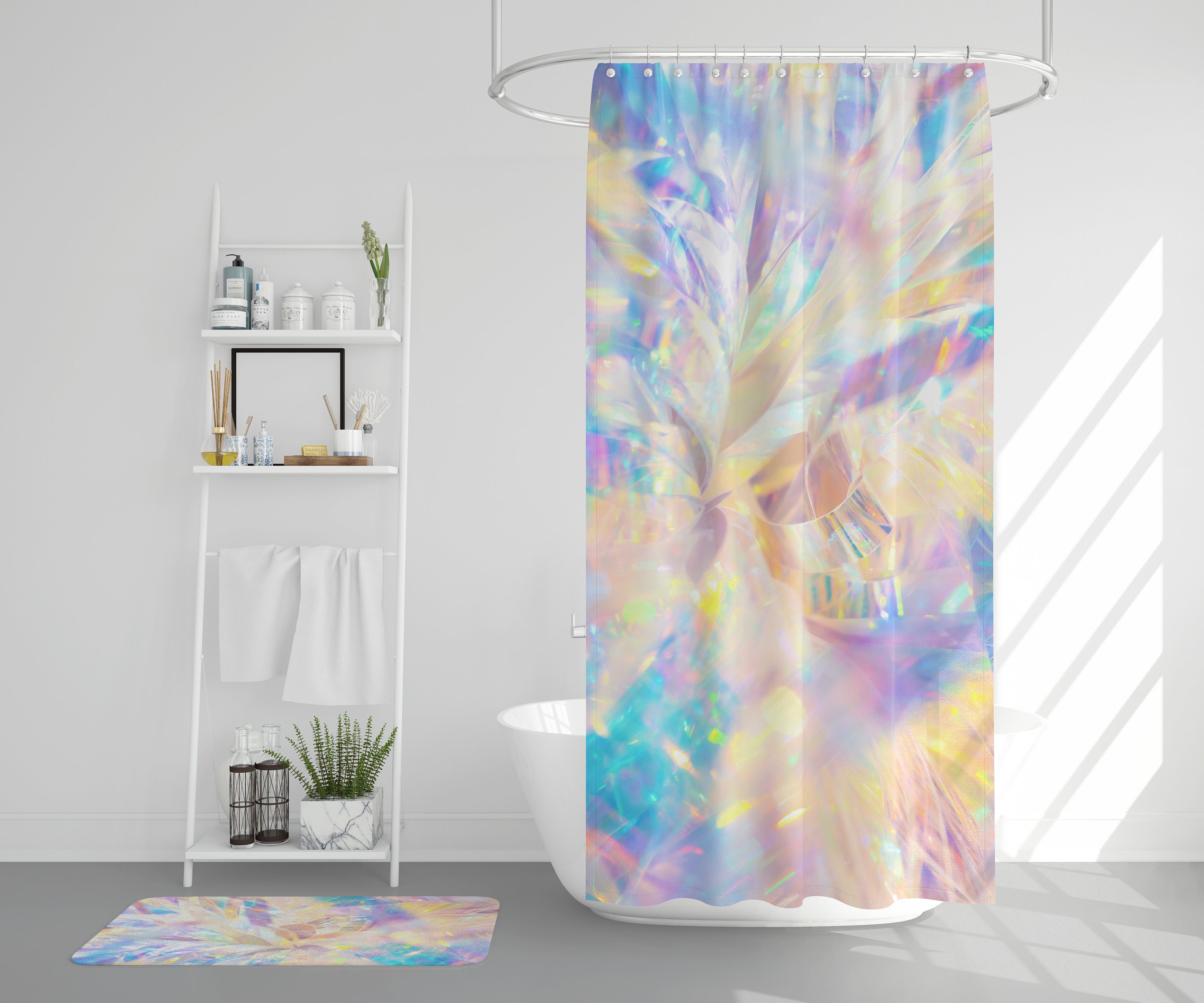 Fairy Shower Curtain Girly Shower Curtains Girls Pink Bath Etsy