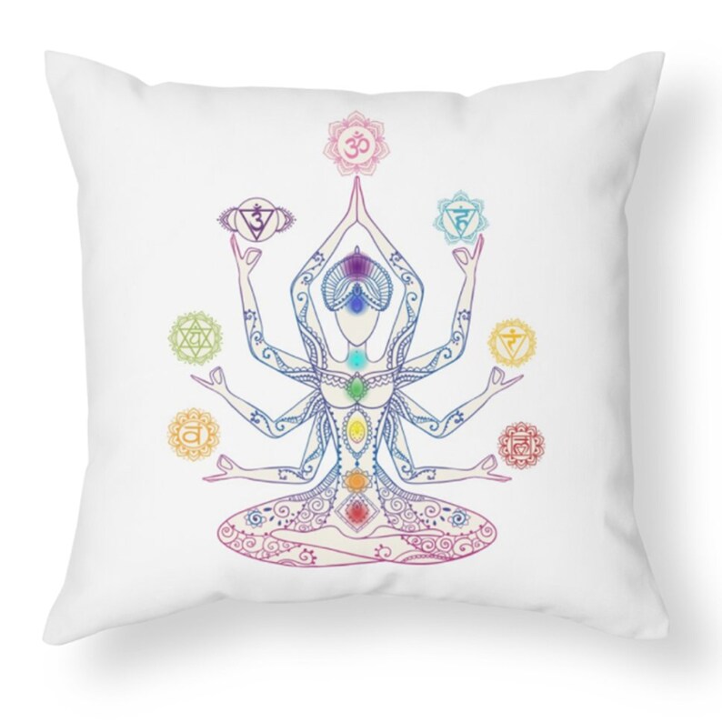 Chakra Throw Pillow Chakras Pillows Yoga Pillow Hippy Pillows Etsy