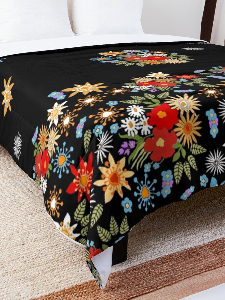 Wildflowers Comforter or Duvet Cover Boho Bedding Hippy Etsy