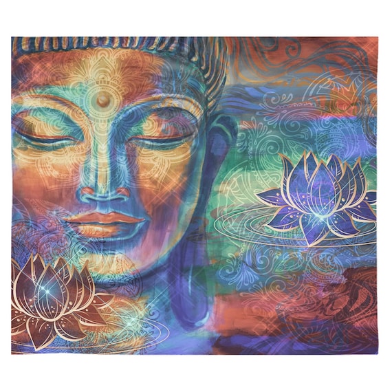 Kess InHouse Kess Original Lotus Pattern Teal Yoga Flowers Wall Tapestry 51 X 60 Kess InHouse Kess Original Lotus Pattern Teal Yoga Flowers Wall Tapestry 51 X 60