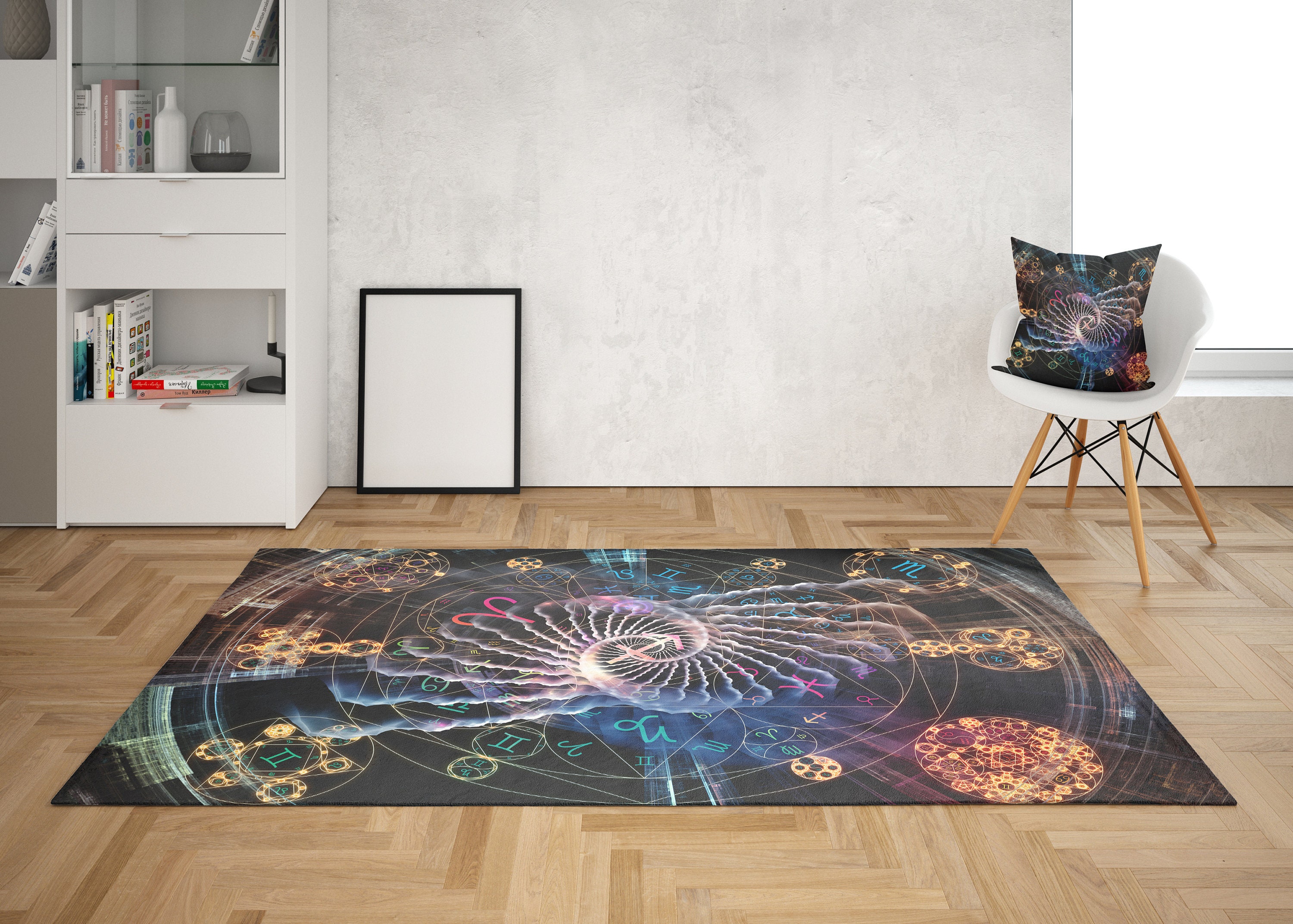 Sacred Geometry Astrology Rug Zodiac Rug Geometric Rugs 2x3 - Etsy