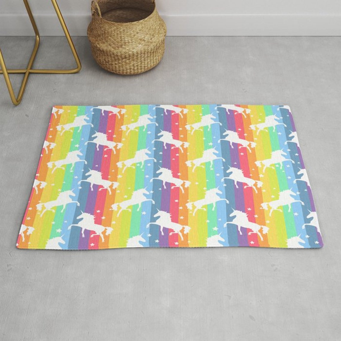 Rainbow Unicorn Rug rainbow Rug unicorn Rug unicorn Floor Rug Etsy