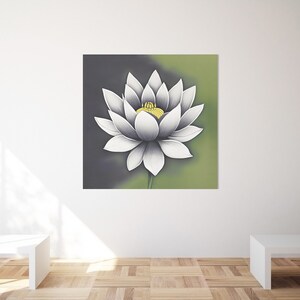 Lotus Canvas Wall Art Meditation Symbolic Print Spiritual Art Yoga