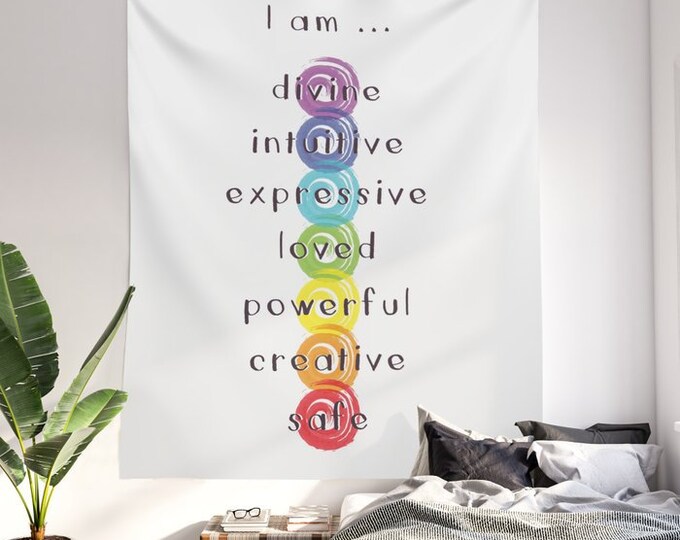 Chakra Meditation Tapestry Chakra Wall Hanging Chakras Etsy