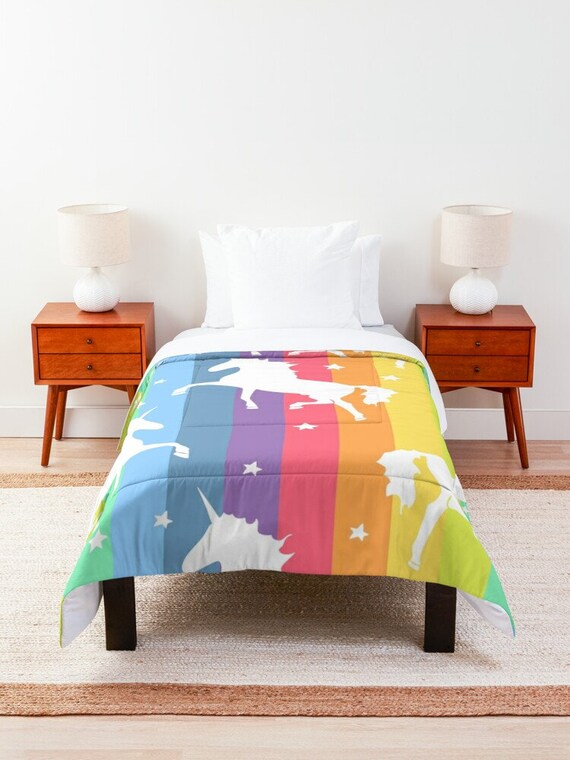 Rainbow unicorn comforter 2025