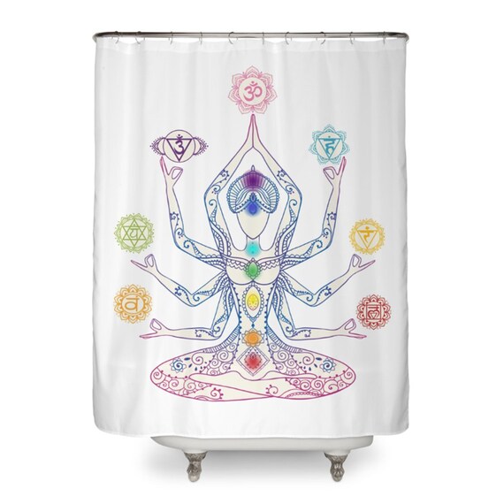 Chakra Shower Curtain Hippy Curtains Image 0