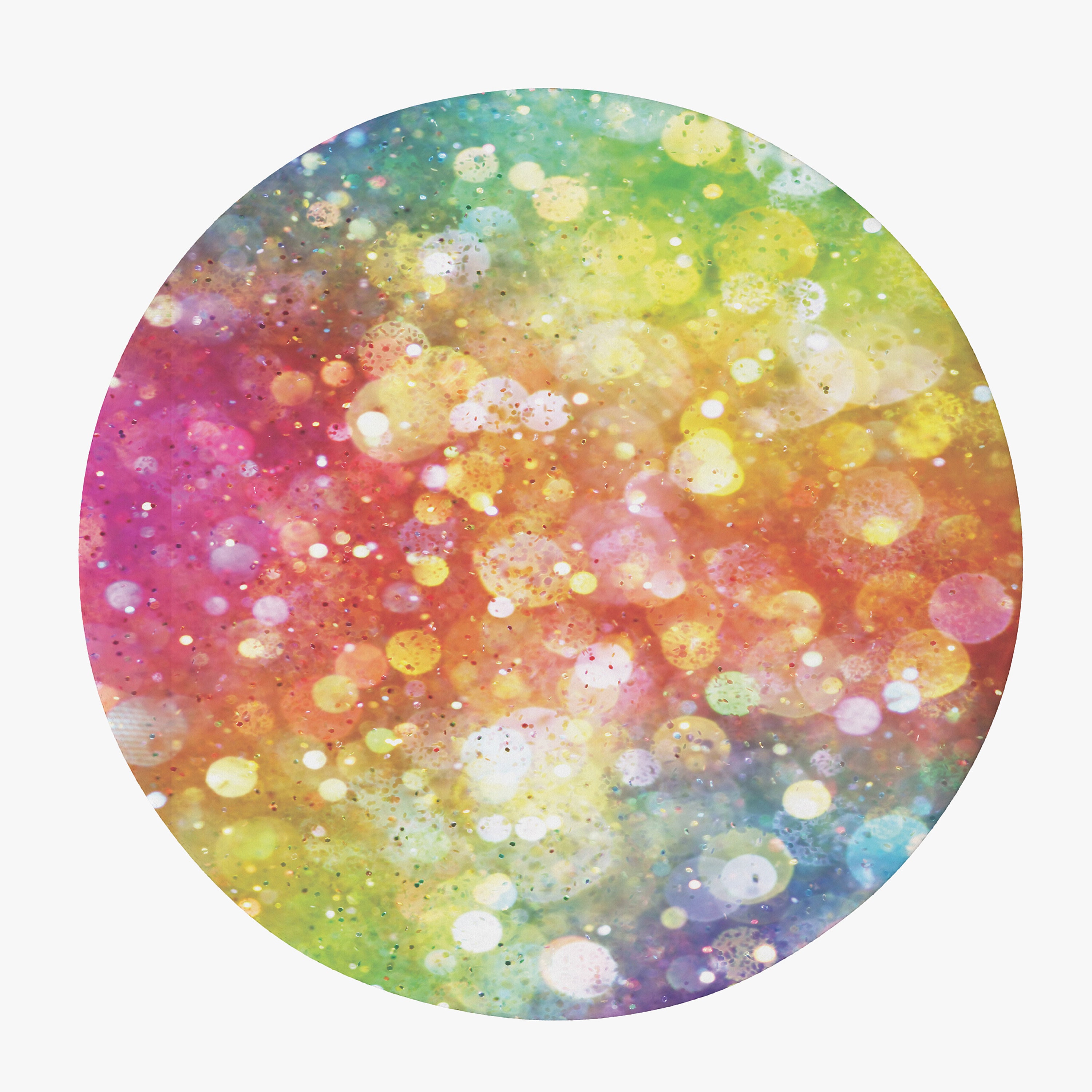 Round Confetti Rug Rainbow Confetti Round Rug 5FT Rainbow Rug Rainbow Rugs Girly Floor Rug ...