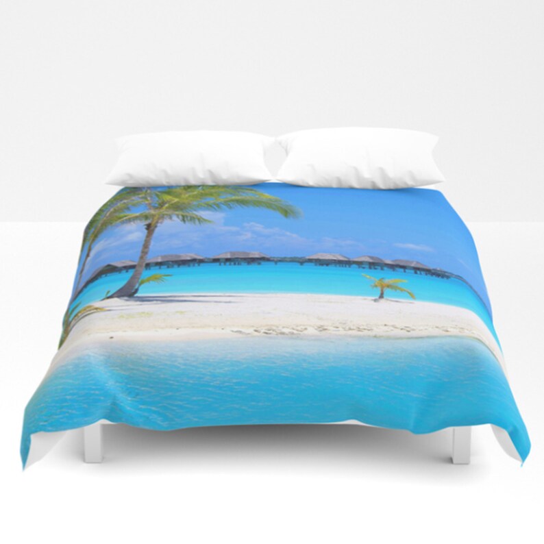 Island Comforter or Duvet Cover Beach Comforters Beachy Duvet Etsy
