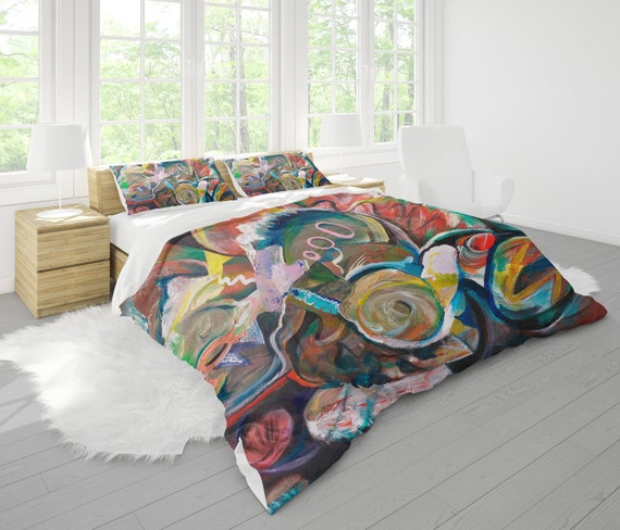 Abstract Art Duvet Cover Or Comforter Artsy Colorful Bedding Australia Abstract Art Duvet Cover Or Comforter, King Bed Comforter Sets Australia