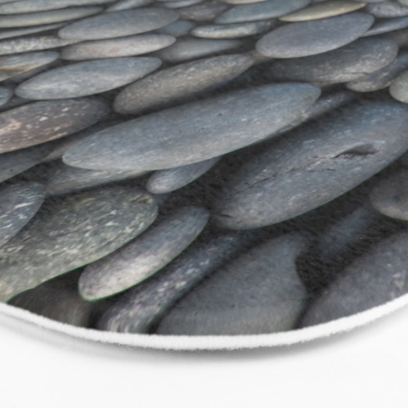 Gray Pebbles Bath Mat gray bathroom grey decor pebble bath Etsy