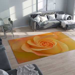 Yellow Rose Rug roses floral rugs
