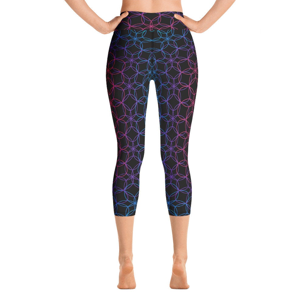 Rainbow Sacred Geometry Yoga Leggings 