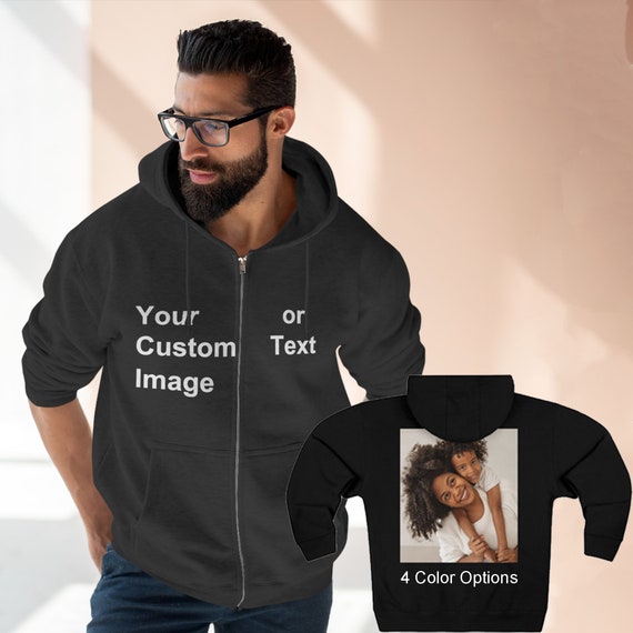 Personalized zipper hoodies on sale