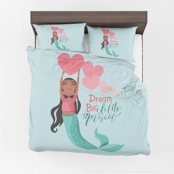 Little Mermaid Comforter Or Duvet Cover Mermaid Bedding Etsy