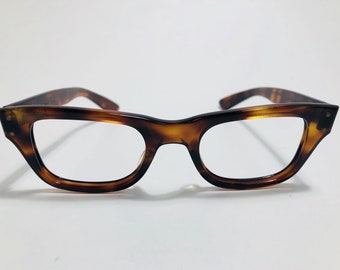 60s Tortoise Horn Rim Glasses Frames, New Old Stock, Vintage Bausch & Lomb Eyeglasses, NOS, Thick Chunky Horn Rim Brown Tortoise Sunglasses
