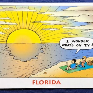 Coucher de soleil TV carte postale
