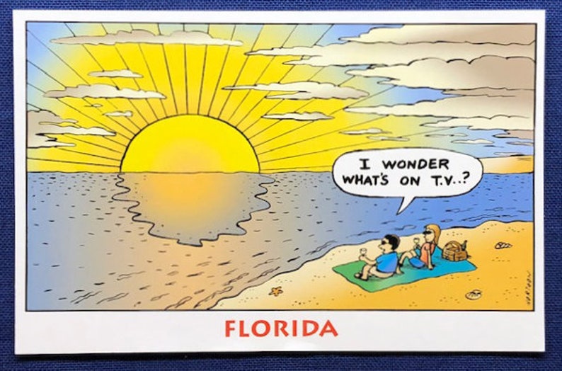 Sunset TV Postcard