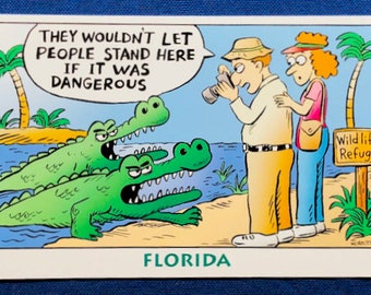 Wildlife Refuge Alligators Postcard