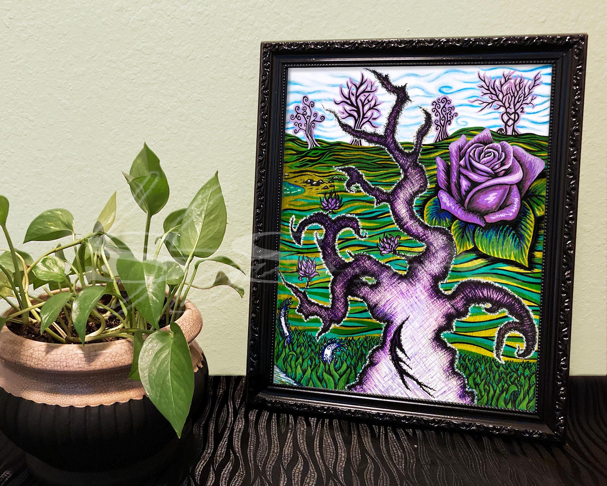 Flora Pt. 2 - Print of Original Pen & Ink Drawing - Etsy
