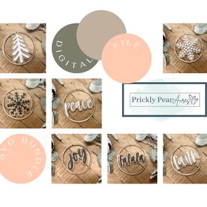 Christmas Ornament Laser Cutting SVG Files, Digital Download