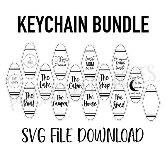 Hotel Keychain SVG Bundle Instant Download Dog Mama Best - Etsy
