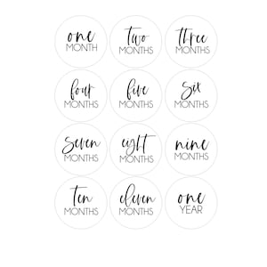 First Year Round Month Milestones SVG cut file for Glowforge Instant Download for Newborn, Baby