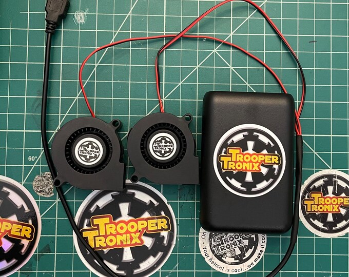 Trooper Tronix Helmet Fans for Cosplay With Rechargeable Battery Pack