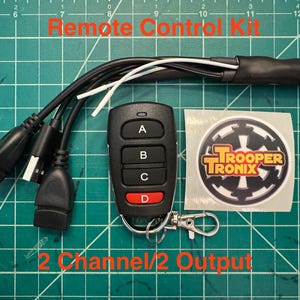 2 Channel Remote Control kit for Trooper Tronix helmet fans for cosplay Star Wars bucket fan for rechargeable battery costume cooling