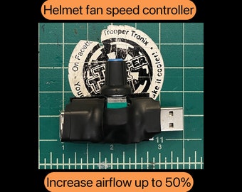 Trooper Tronix Fan speed controller for bucket fans helmet cooling system USB A