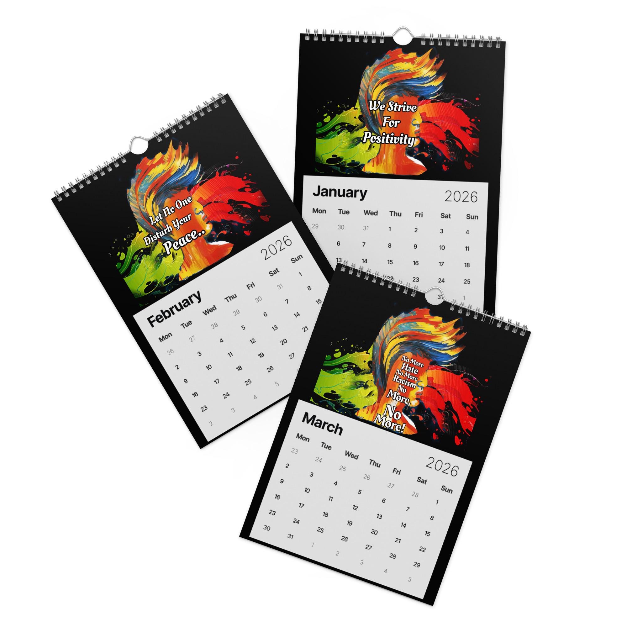 Wall calendar (2026) - Designs of Human Positivity ...by AprAlexander