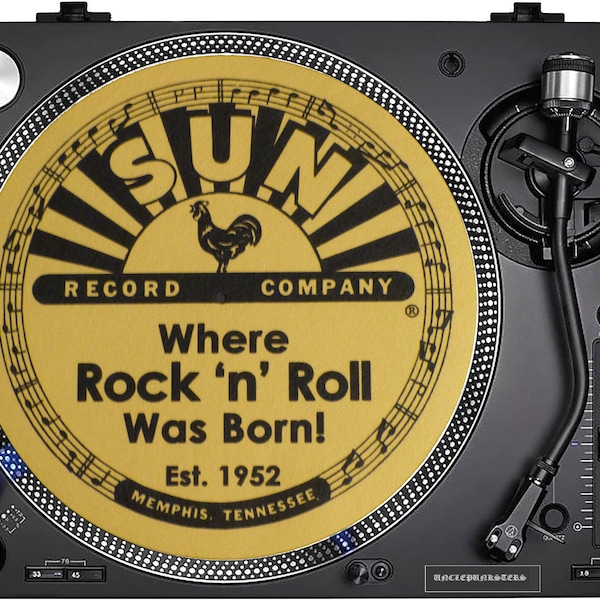 Sun Records - 12inch ....Turntable (Record Player) Slipmat.