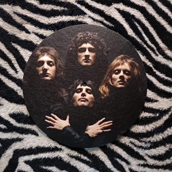 Queen - Faces - 7inch ....Turntable (Record Player) Slipmat.