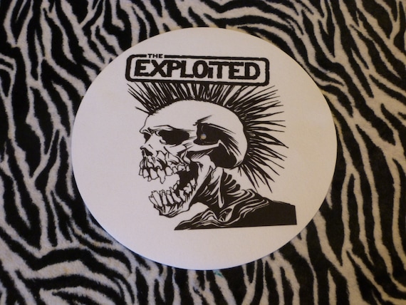 The Exploited Skull Logo Slipmat Turntable Record Etsy