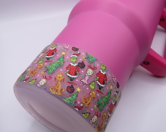 Christmas Themed Silicone Boots for Stanley | Christmas Lights Boot | Grinc Silicone Boot | Santa Boot | Grinc Stanley| Transparent Boot