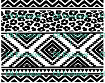 Seamless Aztec Pattern|Tumbler Deisgn|Aztec Pattern|SVG|Seamless Tumbler Designs|Cricut File|Southwest Pattern|Aztec SVG|Aztex and Leopard