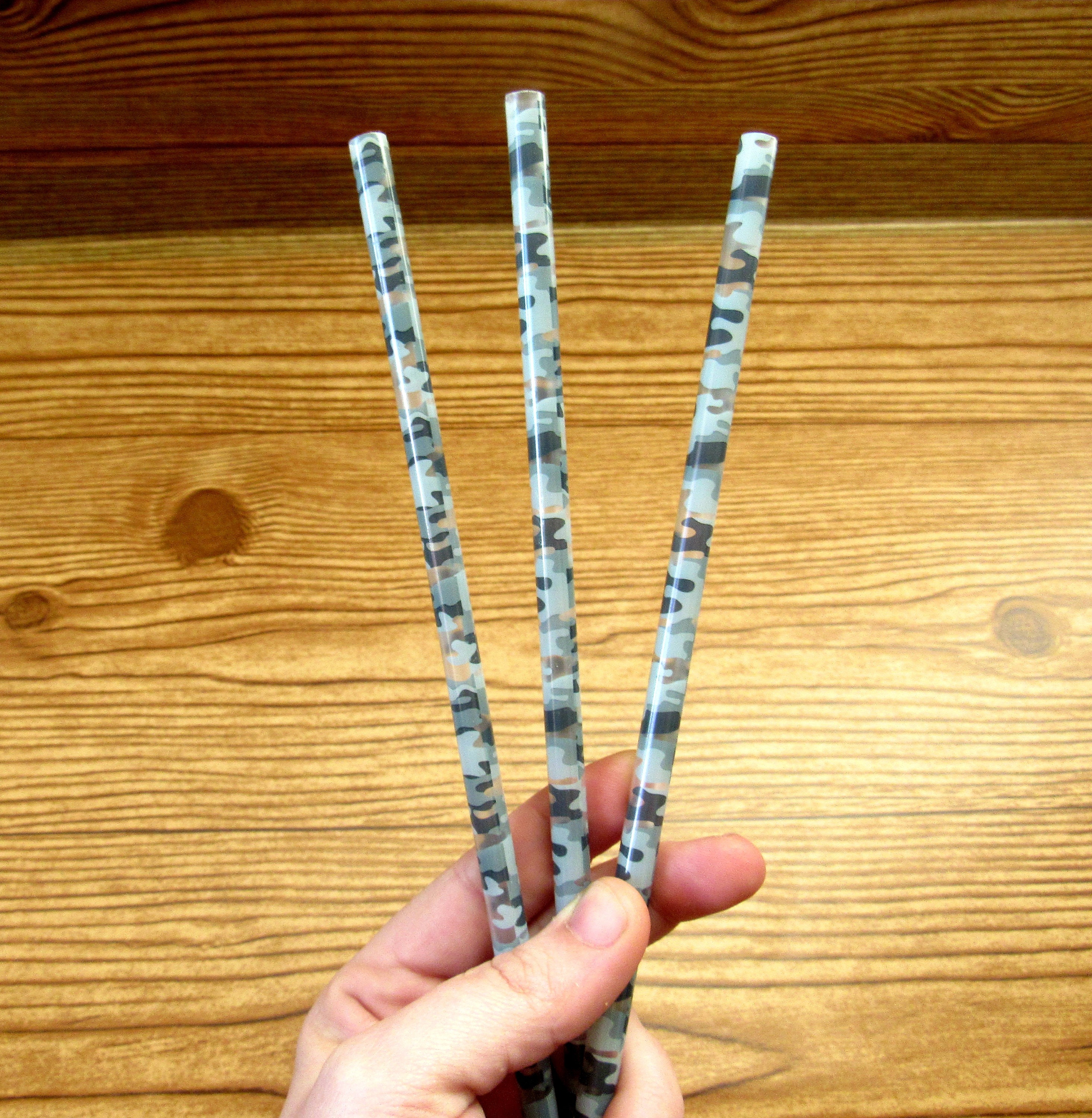 Camo Reusable Straws / Printed Straws / Acrylic Straws – Farmhouse  Fabrication